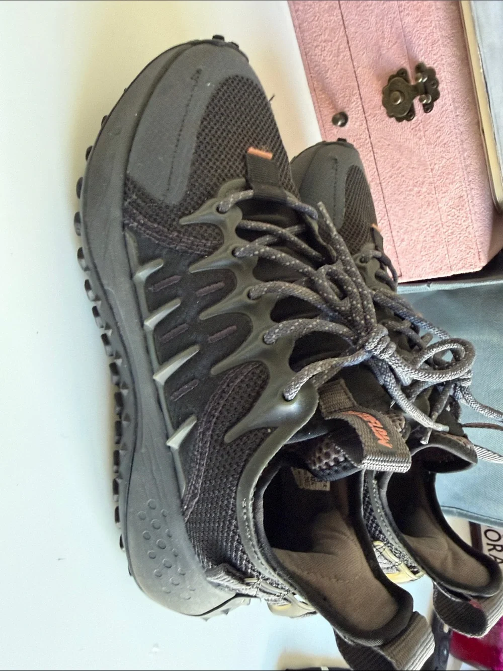 Men's Grey Athletic Trail Sneakers